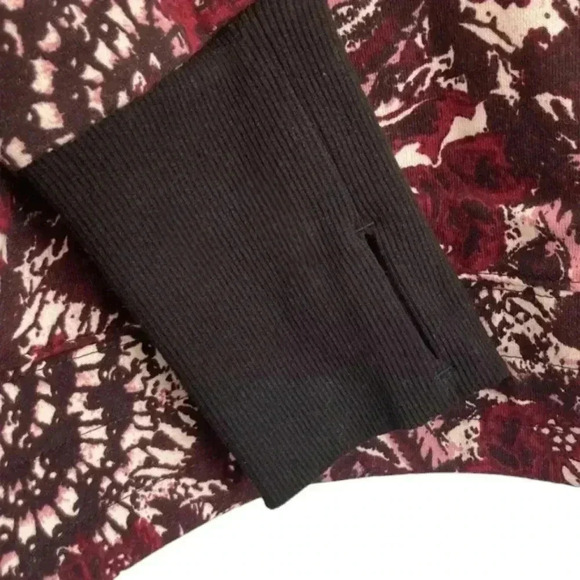 Joie Caleigh Sweater Pullover Paisley Floral Burgundy Black Pink Women's Large - Picture 8 of 10